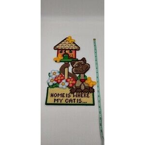 Holiday Plastic Canvas Needlepoint Door Wall Holiday Decor Lot of 15 Vintage